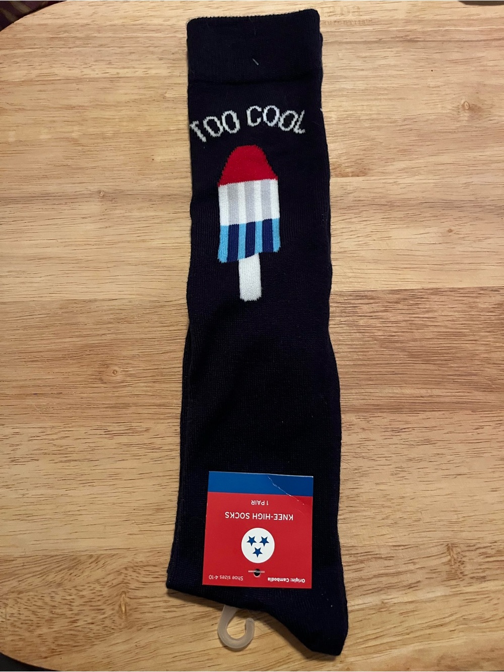 Target Navy Knee-High Socks with Red, White & Blue Popsicle Design